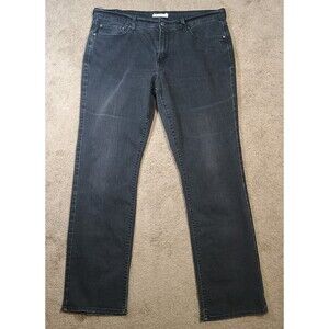 Levis 505 Straight FitJeans Mens 37x31 Black Denim Classic